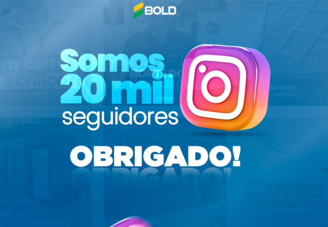Somos mais de 20 mil seguidores no Instagram!👏🥳