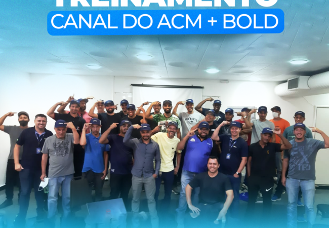Mais um treinamento concluído em parceria com o Canal do ACM + Bold!