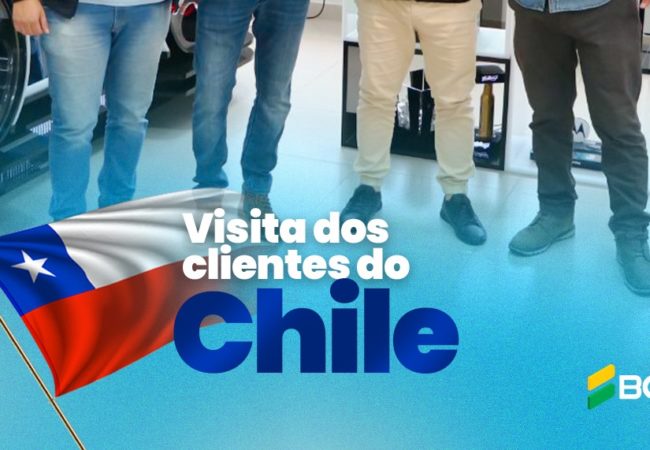 Visita dos clientes do Chile!
