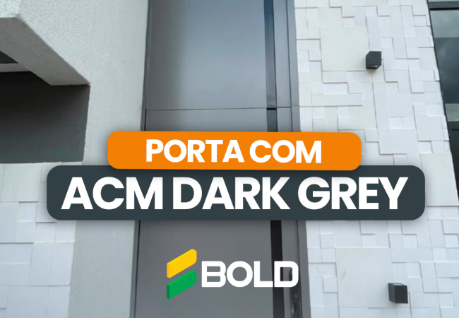 Porta com ACM Dark Grey
